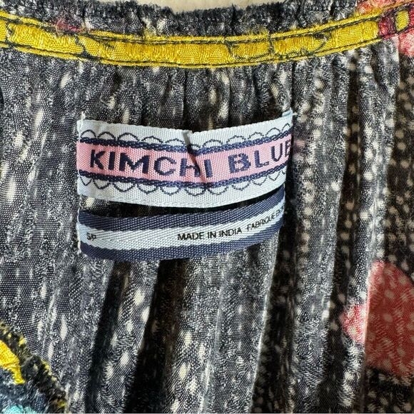 UO Kimchi Blue Mae Patchwork Dress Multicolor Lace Trim Spaghetti Strap Small - Picture 4 of 9